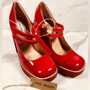 Steve Madden Women's Twice Mary Jane Platform Pumps Heels